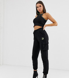 Черные джоггеры-карго с завышенной талией эксклюзивно от Puma-Черный