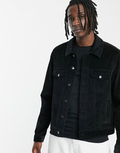 Черная вельветовая куртка в стиле вестерн ASOS DESIGN-Черный