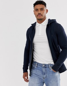 Темно-синее худи на молнии New Look-Темно-синий