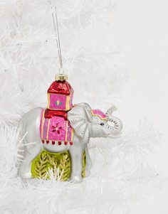 Новогоднее елочное украшение в виде фигурки слона Sass & Belle-Мульти