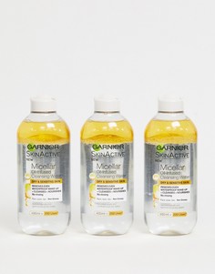 Мицеллярная вода с добавлением масел (3 шт.) Garnier - СКИДКА 33%-Бесцветный