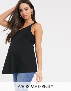 Черная майка из органического хлопка ASOS DESIGN Maternity ultimate-Черный