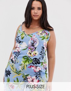 Майка с летним цветочным принтом Lasula Plus-Мульти