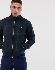 Куртка Харрингтон в сине-зеленую клетку Lyle & Scott-Темно-синий