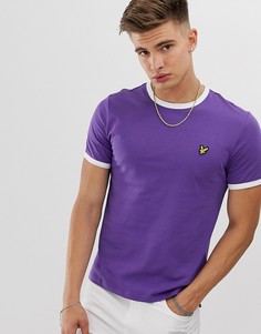 Фиолетовая футболка с окантовкой и логотипом Lyle & Scott-Фиолетовый