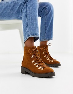 Светло-коричневые походные ботинки на шнуровке New Look-Светло-коричневый