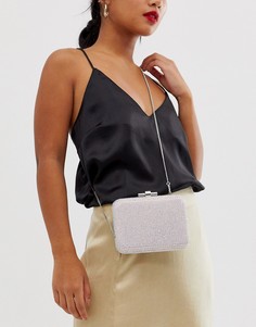 Розовый клатч с отделкой Forever New