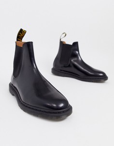 Шлифованные гладкие ботинки челси черного цвета Dr Martens Graeme-Черный
