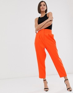 Ярко-оранжевые суженные книзу брюки в стиле 80-х ASOS DESIGN-Оранжевый цвет