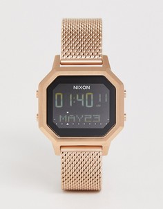 Часы с сетчатым браслетом цвета розового золота Nixon A1272 Siren-Золотой