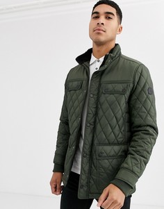 Стеганая куртка цвета хаки Burton Menswear-Зеленый