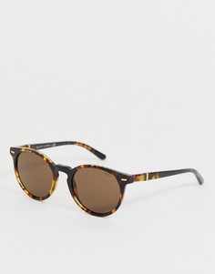 Круглые солнцезащитные очки черепаховой расцветки Polo Ralph Lauren 0PH4151-Коричневый