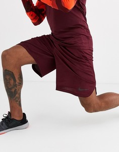 Бордовые шорты Nike Training - 9 дюймов-Красный