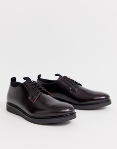 Красные блестящие туфли дерби H by Hudson calverston-Черный