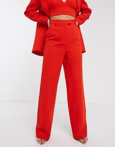 Брюки с завышенной талией ASOS EDITION Мansy-Красный