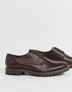 Коричневые туфли на шнуровке Base London Hogan-Коричневый цвет