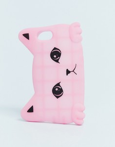 Чехол для телефона с изображением кошки Monki-Розовый