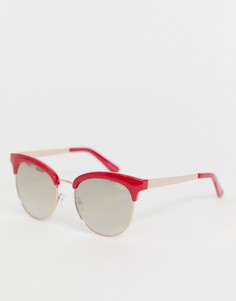 Круглые солнцезащитные очки в красной оправе Quay Australia-Красный