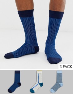 Набор носков Burton Menswear - 3 пары-Темно-синий