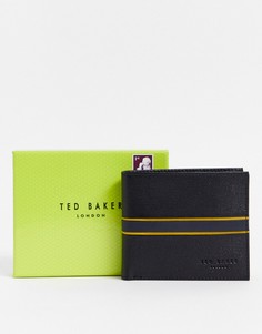 Черный кожаный кошелек для карт с полосками Ted Baker Trave