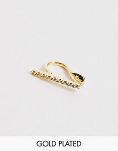 Серьга-кафф с позолотой 18 карат Astrid & Miyu