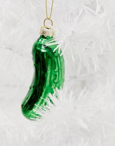 Новогоднее елочное украшение в форме соленого огурца Sass & Belle-Мульти