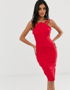 Платье миди с ремешками Vesper-Красный