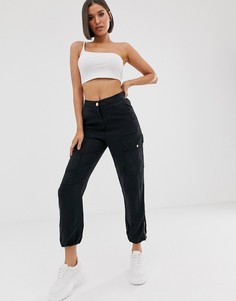 Черные брюки карго River Island-Черный