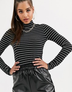 Водолазка в полоску ASOS DESIGN-Мульти