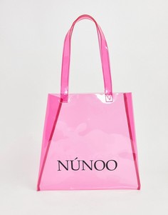 Маленькая розовая сумка-тоут из прозрачного материала Nunoo-Розовый