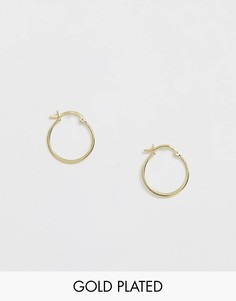 Серебряные серьги-кольца с покрытием 18-каратным золотом Shashi-Золотой