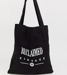 Черная сумка-тоут с логотипом Reclaimed Vintage-Черный