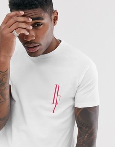 Узкая футболка с логотипом ASOS DESIGN-Белый