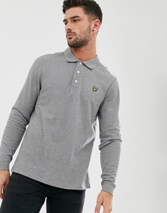 Серое поло с длинными рукавами Lyle & Scott-Серый