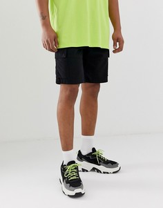 Черные зауженные шорты карго Bershka-Черный