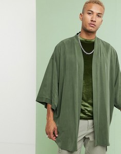 Кимоно цвета хаки ASOS DESIGN-Зеленый