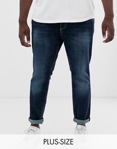 Выбеленные узкие джинсы Tom Tailor Plus-Синий