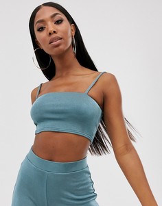 Бралетт от комплекта с квадратным вырезом ASOS DESIGN-Синий