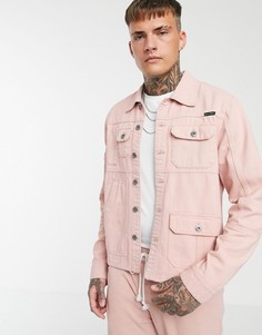 Розовая куртка в стиле милитари Liquor N Poker-Розовый