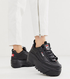 Черные кроссовки на танкетке Fila Disruptor II эксклюзивно для ASOS-Черный