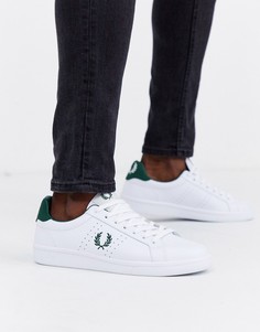 Белые кожаные кроссовки Fred Perry B721-Белый