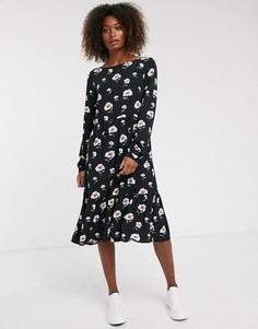 Платье миди с принтом Vila-Многоцветный