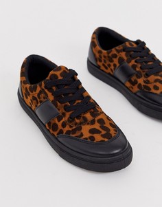 Кроссовки со шнуровкой и леопардовым принтом Park Lane-Мульти