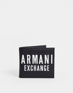 Черный бумажник с логотипом Armani Exchange