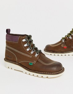 Светло-коричневые замшевые походные ботинки Kickers - kick-Коричневый