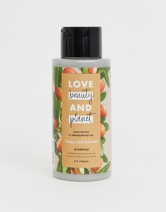 Шампунь с маслом ши и маслом сандалового дерева Love Beauty and Planet - Happy & Hydrated, 400 мл-Бесцветный