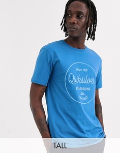 Синяя футболка с принтом Quiksilver-Синий