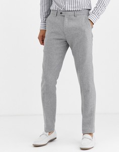 Узкие твидовые брюки с добавлением шерсти Gianni Feraud Winter Wedding-Серый