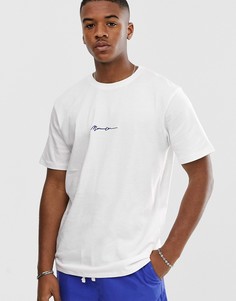 Белая oversize-футболка Mennace essentials-Белый