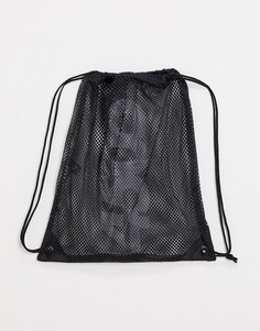 Спортивная сетчатая сумка с затягивающимся шнурком ASOS 4505-Черный